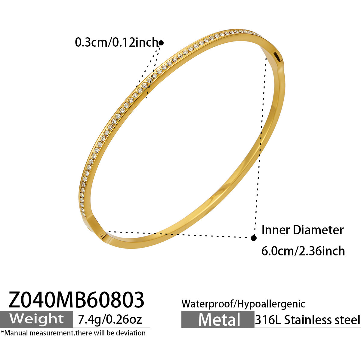 316L Stainless Steel 18K PVD Gold Flower Bangle made with 316L stainless steel and 18K PVD gold finish for wholesale jewelry buyers - image 20
