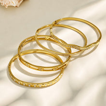 316L Stainless Steel 18K PVD Gold Flower Bangle made with 316L stainless steel and 18K PVD gold finish for wholesale jewelry buyers - image 6