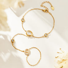 304 Stainless Steel 18K PVD Gold Flower Ring Bracelet made with 304 Stainless Steel and 18K PVD gold finish for wholesale jewelry buyers - image 11