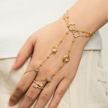 304 Stainless Steel 18K PVD Gold Flower Ring Bracelet made with 304 Stainless Steel and 18K PVD gold finish for wholesale jewelry buyers - image 13