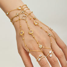 304 Stainless Steel 18K PVD Gold Flower Ring Bracelet made with 304 Stainless Steel and 18K PVD gold finish for wholesale jewelry buyers - image 16
