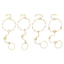 304 Stainless Steel 18K PVD Gold Flower Ring Bracelet made with 304 Stainless Steel and 18K PVD gold finish for wholesale jewelry buyers - image 5