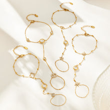 304 Stainless Steel 18K PVD Gold Flower Ring Bracelet made with 304 Stainless Steel and 18K PVD gold finish for wholesale jewelry buyers - image 7