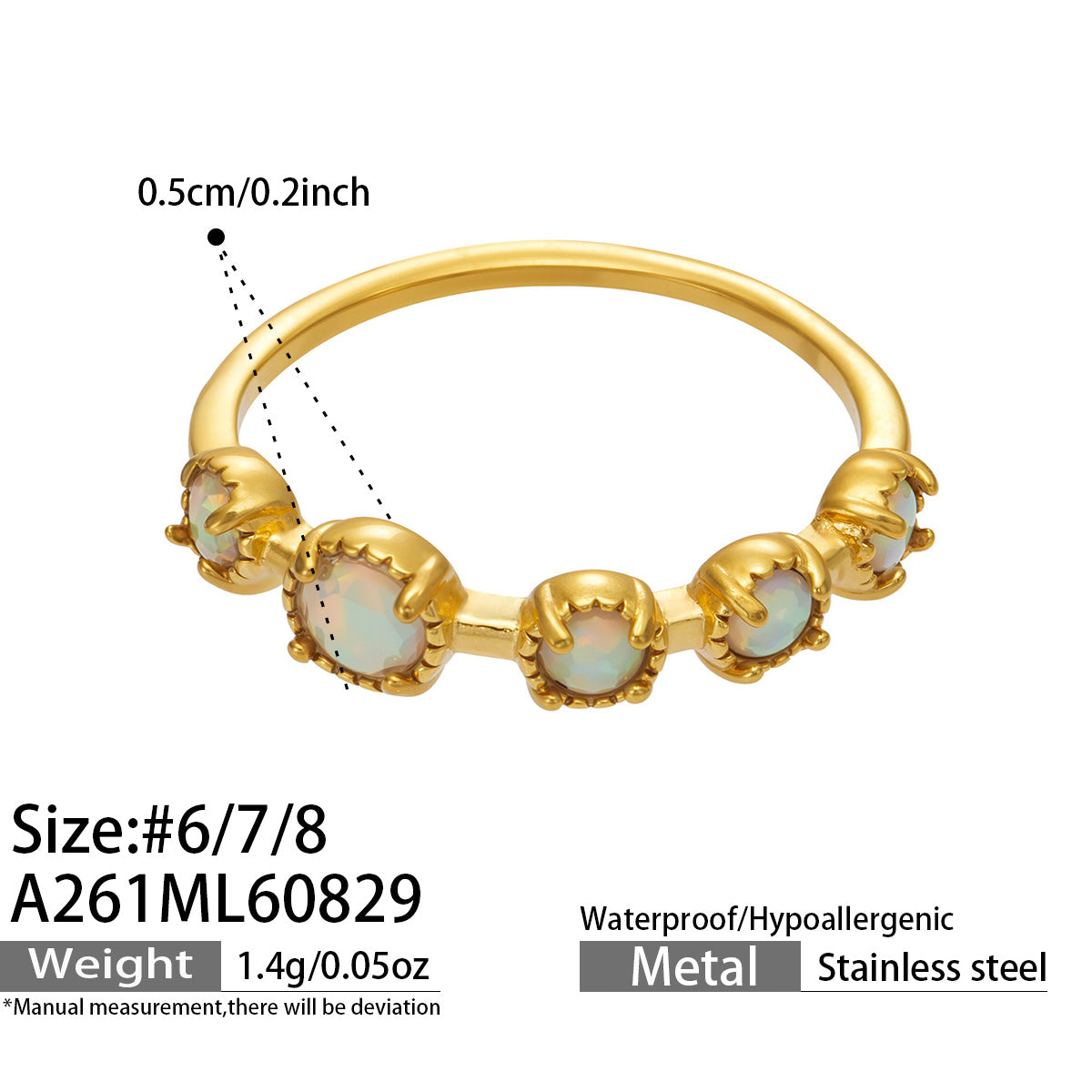 316L Stainless Steel 18K PVD Gold Flower Ring Set made with 316L stainless steel and 18K PVD gold finish for wholesale jewelry buyers - image 15