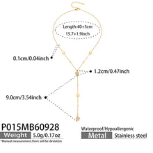 316L Stainless Steel 18K PVD Gold Flower Y Necklace made with 316L stainless steel and 18K PVD gold finish for wholesale jewelry buyers - image 8