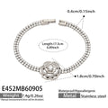 White Zircon Large Flower - Steel / 17.5 cm