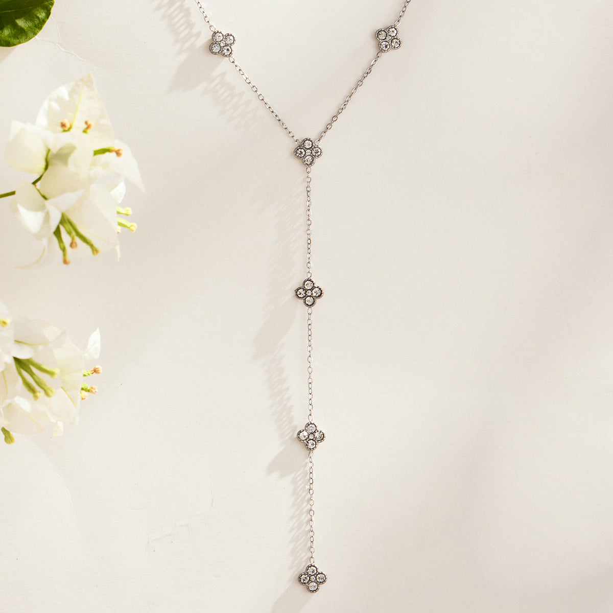 316L Stainless Steel 18K PVD Gold Flower Zircon Necklace made with 316L stainless steel and 18K PVD gold finish for wholesale jewelry buyers - image 10