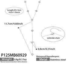 316L Stainless Steel 18K PVD Gold Flower Zircon Necklace made with 316L stainless steel and 18K PVD gold finish for wholesale jewelry buyers - image 11