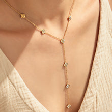 316L Stainless Steel 18K PVD Gold Flower Zircon Necklace made with 316L stainless steel and 18K PVD gold finish for wholesale jewelry buyers - image 3