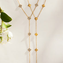 316L Stainless Steel 18K PVD Gold Flower Zircon Necklace made with 316L stainless steel and 18K PVD gold finish for wholesale jewelry buyers - image 9