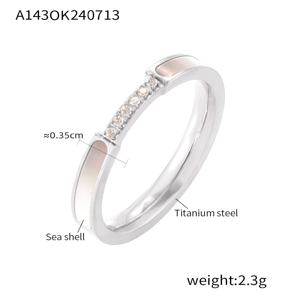 316L Stainless Steel Four-Pointed Star Cat's Eye Pendant Necklace & Seashell Ring Collection - Image 5