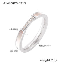 316L Stainless Steel Four-Pointed Star Cat's Eye Pendant Necklace & Seashell Ring Collection - Image 5