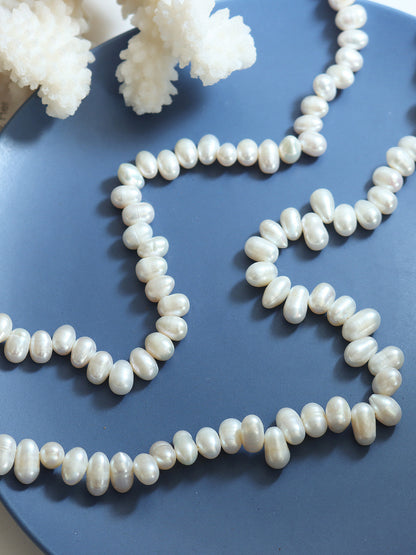 316L Stainless Steel French Baroque Handmade Freshwater Pearl Necklace - Image 1