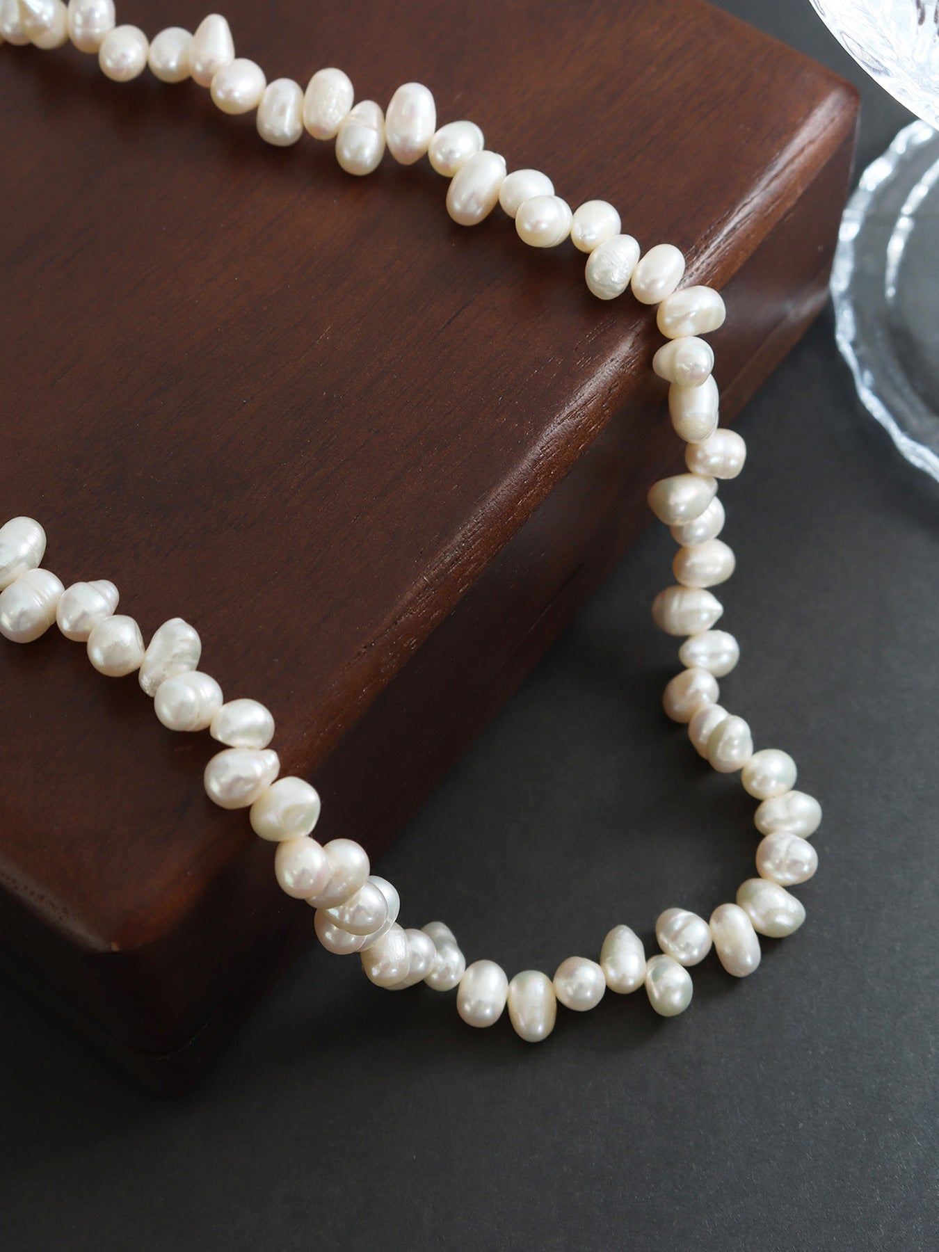316L Stainless Steel French Baroque Handmade Freshwater Pearl Necklace - Image 7
