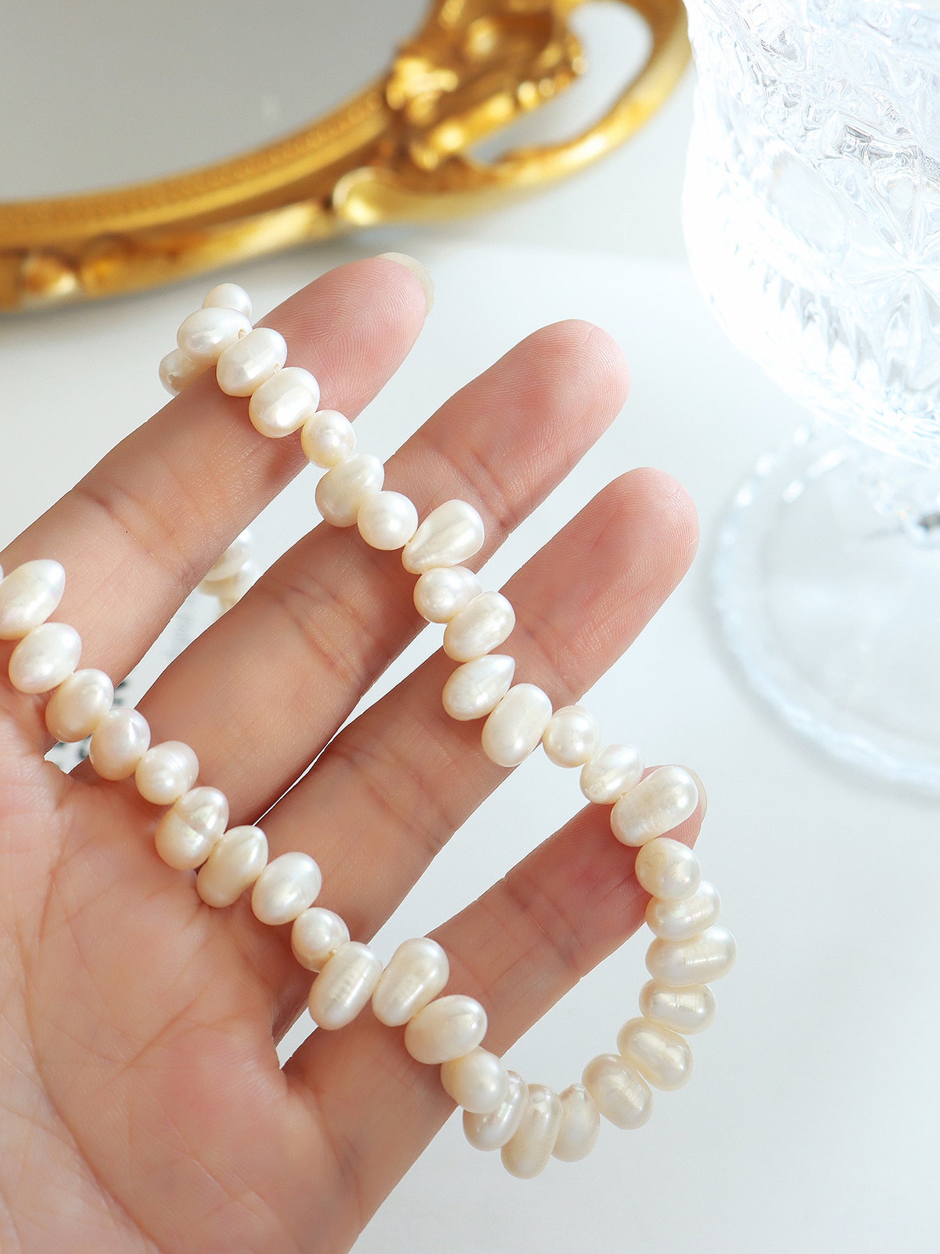 316L Stainless Steel French Baroque Handmade Freshwater Pearl Necklace - Image 9