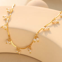 316L Stainless Steel French Chic Natural Freshwater Pearl Necklace - Image 4