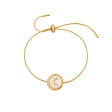 316L Stainless Steel French Chic Natural White Shell Crescent Moon Bracelet - Image 5