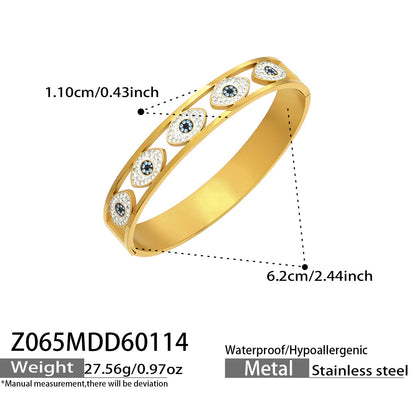 316L Stainless Steel French Chic Paved Zircon Bracelet Set - Image 1