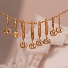 316L Stainless Steel French Chic Sparkling Zircon Double Hoop Drop Earrings - Image 11