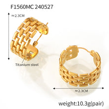 316L Stainless Steel French Vintage Multi-Layer U-Shape Chain Earrings - Image 3