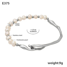 316L Stainless Steel Freshwater Pearl Geometric Vintage Bracelet collection, wholesale waterproof jewelry