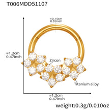 316L Stainless Steel CZ Paved Seamless Nose Ring - 18K Gold Plated Piercing Hoop