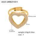 Gold Heart Zircon (A323-2) / Size 7