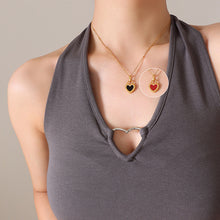 316L Stainless Steel Geometric Double-Sided Heart Pendant Necklace - Image 1