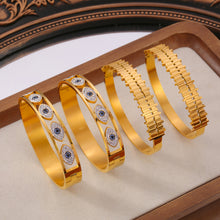 316L Stainless Steel Geometric Enamel & Diamond Bangle - Image 5