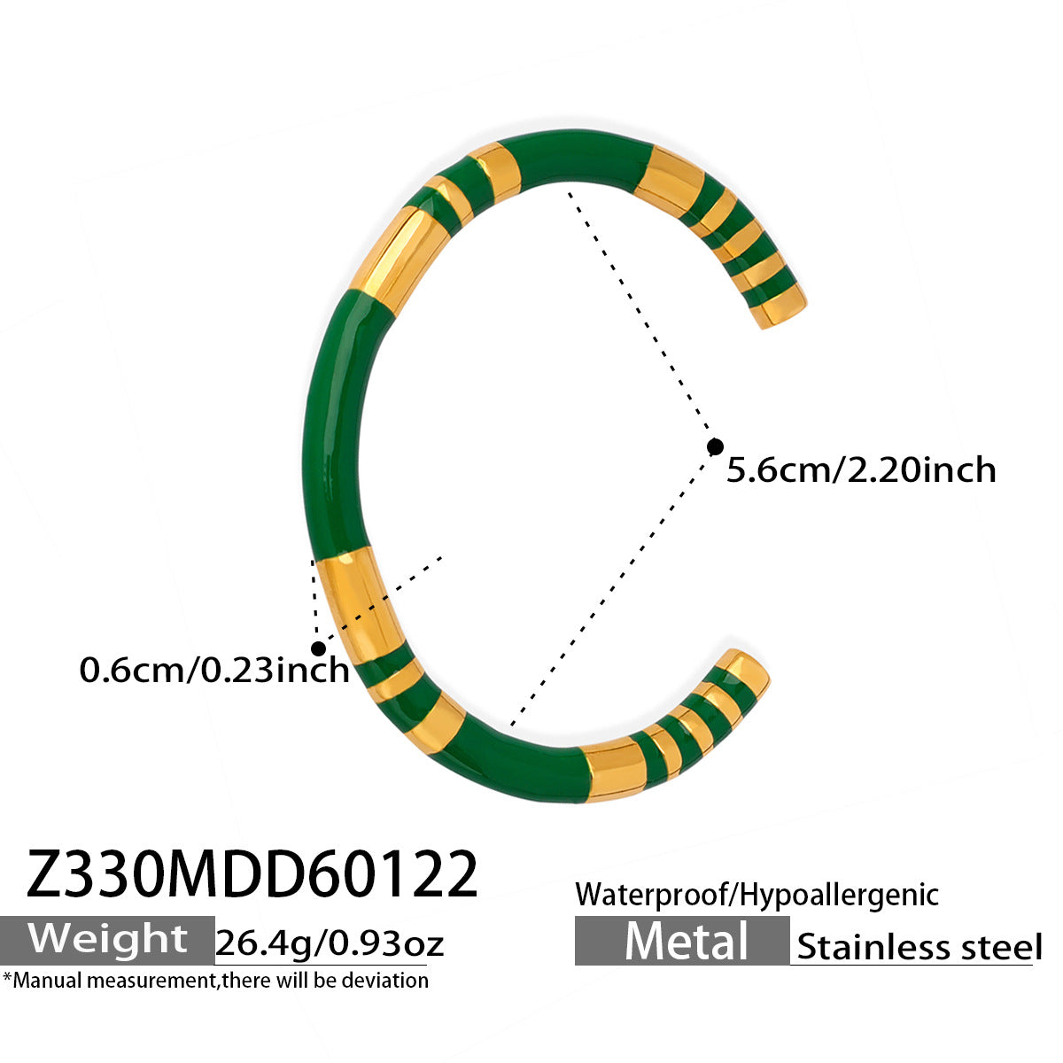 316L Stainless Steel Geometric Hollow Stacking Open Bracelet Set - Image 11