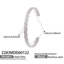 316L Stainless Steel Geometric Hollow Stacking Open Bracelet Set - Image 13