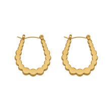 316L Stainless Steel Geometric Sculptural U-Shaped Hoop Earrings - Image 6