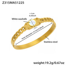 316L Stainless Steel Geometric Triangle Pattern Buckle Bracelet with Drip Enamel - Image 11