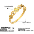 Gold Zircon Accent / One Size