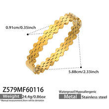 316L Stainless Steel Geometric Triangle Pattern Buckle Bracelet with Drip Enamel - Image 4