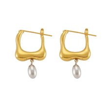 316L Stainless Steel Geometric Two-Tone Earrings - Image 5