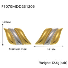316L Stainless Steel Geometric Two-Tone Enamel Stud Earrings - Image 10