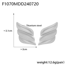 316L Stainless Steel Geometric Two-Tone Enamel Stud Earrings - Image 14