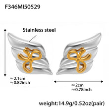 316L Stainless Steel Geometric Two-Tone Enamel Stud Earrings - Image 6