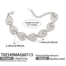 316L Stainless Steel Geometric Watermelon Heart Two-Tone Necklace, Bracelet & Body Chain - Image 14