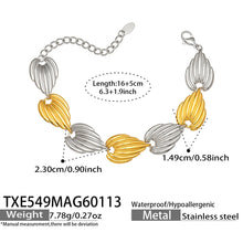 316L Stainless Steel Geometric Watermelon Heart Two-Tone Necklace, Bracelet & Body Chain - Image 7