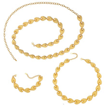 316L Stainless Steel Geometric Watermelon Heart Two-Tone Necklace, Bracelet & Body Chain