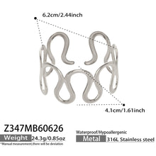 316L Stainless Steel 18K PVD Gold Geometric Wave Bangle made with 316L stainless steel and 18K PVD gold finish for wholesale jewelry buyers - image 10
