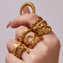 316L Stainless Steel 18K Gold PVD Waterproof Geometric Openwork Ring