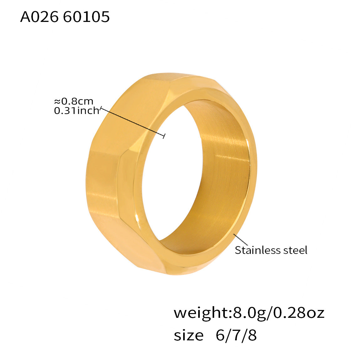 316L Stainless Steel Hexagon Nut Ring