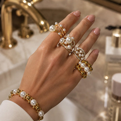 316L Stainless Steel 18K PVD Gold Matching Rings Collection made with 316L stainless steel and 18K PVD gold finish for wholesale jewelry buyers - image 14
