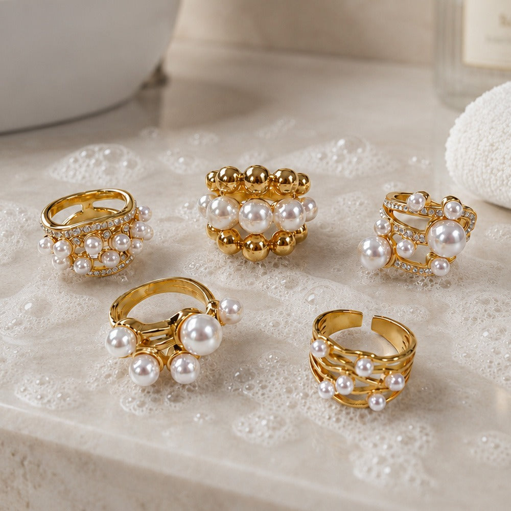 316L Stainless Steel 18K PVD Gold Matching Rings Collection made with 316L stainless steel and 18K PVD gold finish for wholesale jewelry buyers - image 5