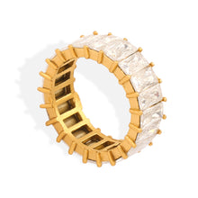 316L Stainless Steel 18K PVD Gold Zircon Design Ring made with 316L stainless steel and 18K PVD gold finish for wholesale jewelry buyers - image 6