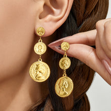 316L Stainless Steel 18K PVD Gold Gradual Coin Earrings made with 316L stainless steel and 18K PVD gold finish for wholesale jewelry buyers - image 10