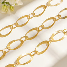 316L Stainless Steel 18K PVD Gold Hammered Oval Necklace made with 316L stainless steel and 18K PVD gold finish for wholesale jewelry buyers - image 7